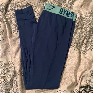 Gymshark Fit Leggings - Petrol Blue/Pale Turquoise